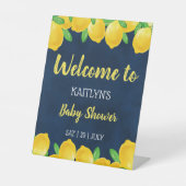 Signe De Table Aquarelle moderne Lemon Tree Baby shower Bienvenue (Recto)