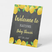 Signe De Table Aquarelle moderne Lemon Tree Baby shower Bienvenue (Recto)