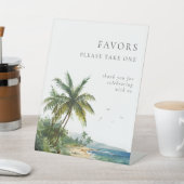 Signe De Table Aquarelle moderne Plage tropicale Faveurs de maria (In SItu)