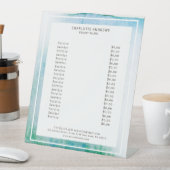 Signe De Table Aquarelle moderne Résumé Weiß Blau (In SItu)