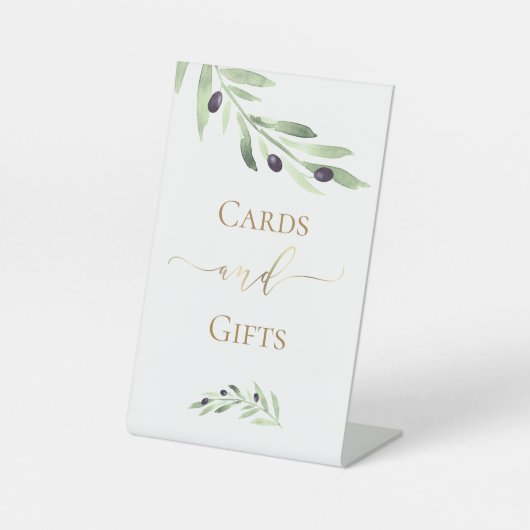 Signe De Table aquarelle olivier carte cadeau (Recto)