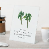 Signe De Table Aquarelle Palmiers tropicaux Bachelorette (In SItu)