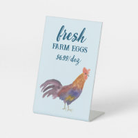 Aquarelle Poulets et Oeufs à vendre PERSONNALISÉ