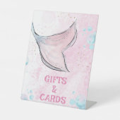 Signe De Table Aquarelle rose et pourpre cadeaux de queue de sirè