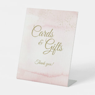 Signe De Table Aquarelle rose Gold Type Cartes de mariage et cade