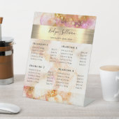 Signe De Table Aquarelle rose or - Faux Prix (In SItu)