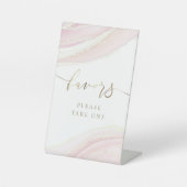 Signe De Table aquarelle rose rose favoritisme (Recto)