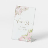 Signe De Table aquarelle rose rose favoritisme (Recto)