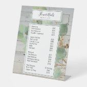 Signe De Table Aquarelle rustique Vert Clou Salon Prix (Recto)