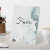 Signe De Table Aquarelle turquoise Croquis Faveurs de mariage (In SItu)