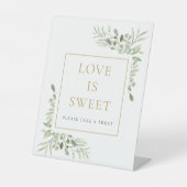 Signe De Table Aquarelle Verdure L'amour est doux (Recto)