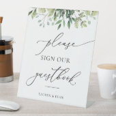 Signe De Table Aquarelle Verdure S'il vous plaît signer notre liv (In SItu)