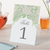 Signe De Table Aquarelle vert et blanc Mariage Hydrangea (In SItu)