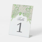 Signe De Table Aquarelle vert et blanc Mariage Hydrangea (Recto)
