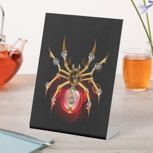 Signe De Table Araignée en vapeur noire (In SItu)