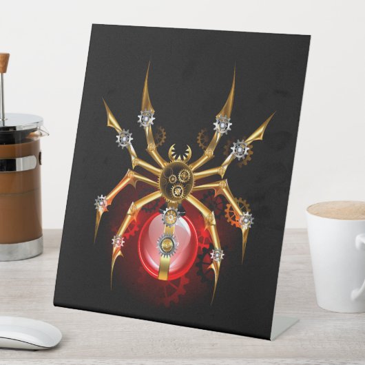 Signe De Table Araignée en vapeur noire (In SItu)