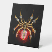 Signe De Table Araignée en vapeur noire (Recto)