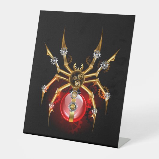 Signe De Table Araignée en vapeur noire (Recto)