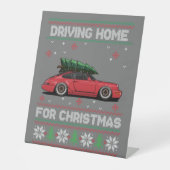 Signe De Table Arbre de Noël Oldtimer voiture Xmas laide pull pul (Recto)