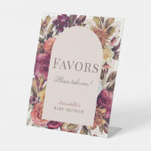Signe De Table Arc de couronne d'automne Baby shower rose Faveurs (Recto)