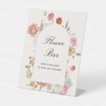 Arc de fleurs printanières colorées Bar de fleurs