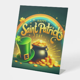 Signe De Table Arc-en-ciel coloré Saint Patrick's Day