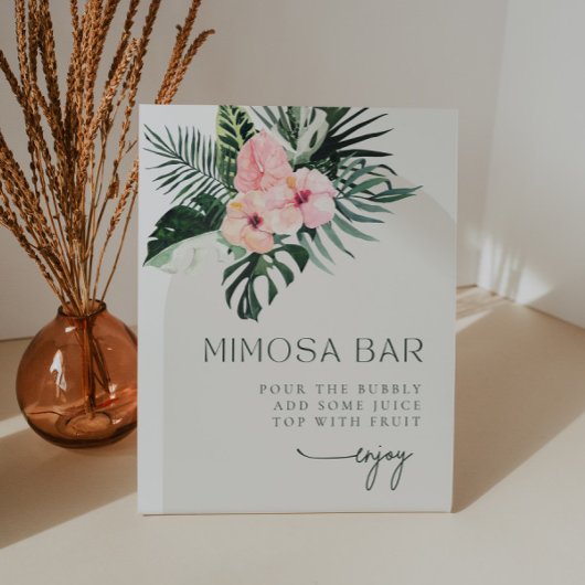 Signe De Table Arc floral tropical Mimosa Bar