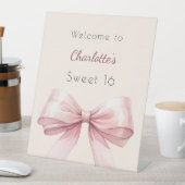 Signe De Table Arc rose crème beige Sweet 16 bienvenue (In SItu)
