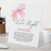 Signe De Table Arc rose Late Night Diaper Baby shower Jeu (In SItu)
