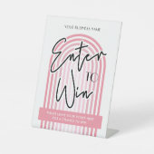 Signe De Table Arc rose Retro Prix d'entreprise Draw Raffle (Recto)