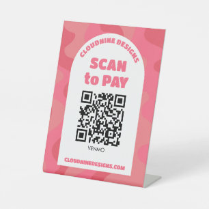 Signe De Table Arch Retro Waves SCANNEZ POUR PAYER CODE QR