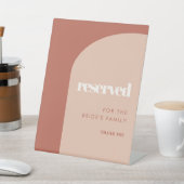 Signe De Table Arche chic pêche en terre cuite Réservé à la famil (In SItu)