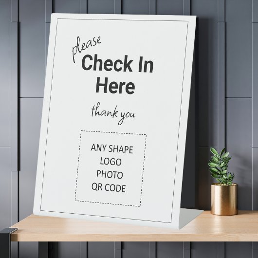 Signe De Table Archiver ici Logo QR Code Comptoir