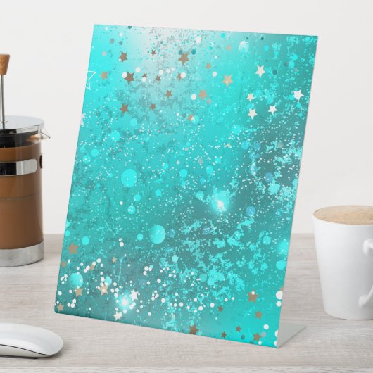 Signe De Table Arrière - plan à huile Turquoise de la menthe (In SItu)