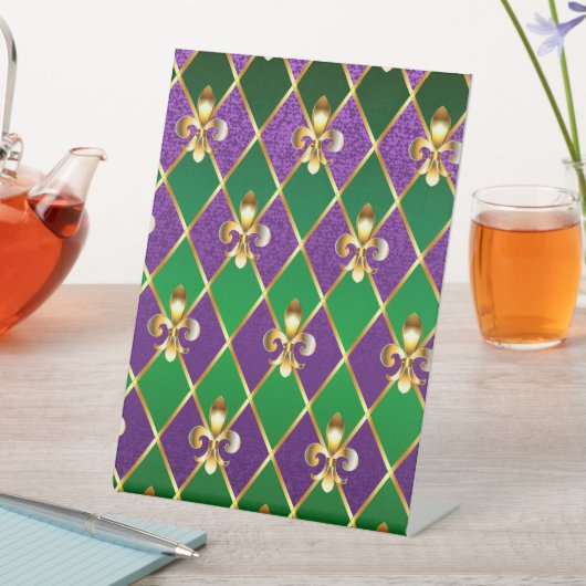 Signe De Table Arrière - plan de bijoux Mardi Gras (In SItu)