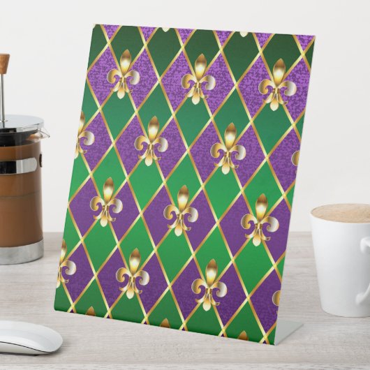 Signe De Table Arrière - plan de bijoux Mardi Gras (In SItu)