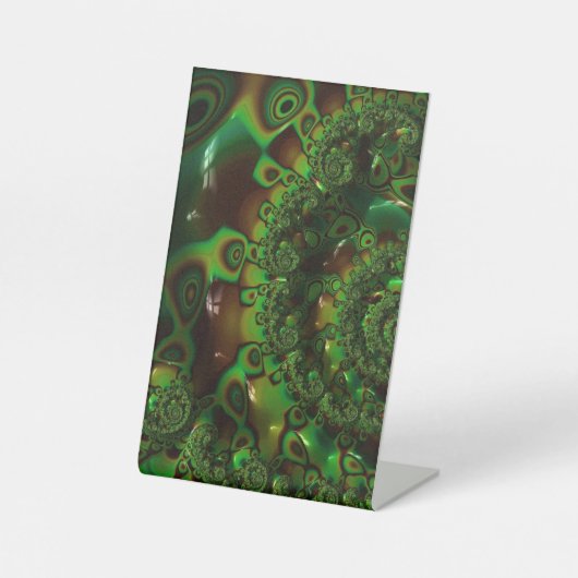 Signe De Table Art Abstrait et vert (Recto)