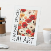 Signe De Table Art de table floral moderne rouge et noir (In SItu)