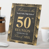 Signe De Table Art Deco Class of 1976 50th Reunion Pedestal Sign (In SItu)