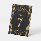 Signe De Table Art Déco Gatsby Mariage Numéro de table (Recto)