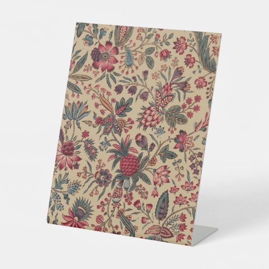 Signe De Table Art floral de la tapisserie (Recto)