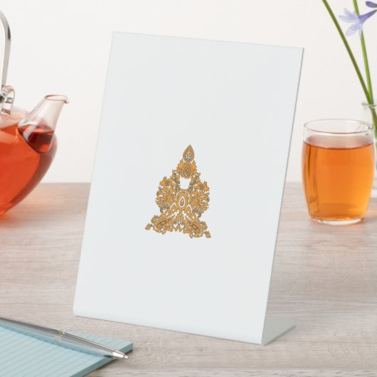 Signe De Table Art Floral Paisley ・ Décor Boho Orange (In SItu)