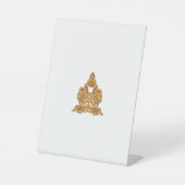 Signe De Table Art Floral Paisley ・ Décor Boho Orange (Recto)