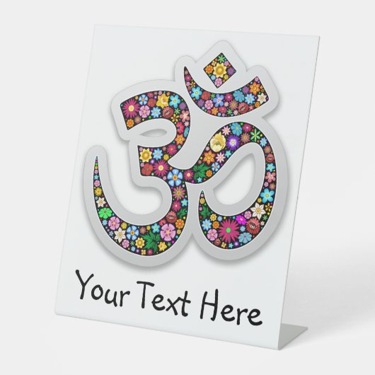 Signe De Table Art symbolique floral Namaste (Recto)