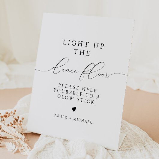 Signe De Table ASHER Elegant Mariage de calligraphie