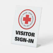 Signe De Table Asile fou Halloween Visiteur Se connecter (Recto)