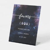 Signe De Table Astronomie céleste de l'espace Un mariage élégant (Recto)