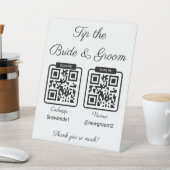 Signe De Table Astuce à la mariée et à la chambre QR Code Mariage (In SItu)