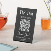 Signe De Table Astuce Jar QR Code noir Tablette (In SItu)