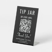 Signe De Table Astuce Jar QR Code noir Tablette (Recto)